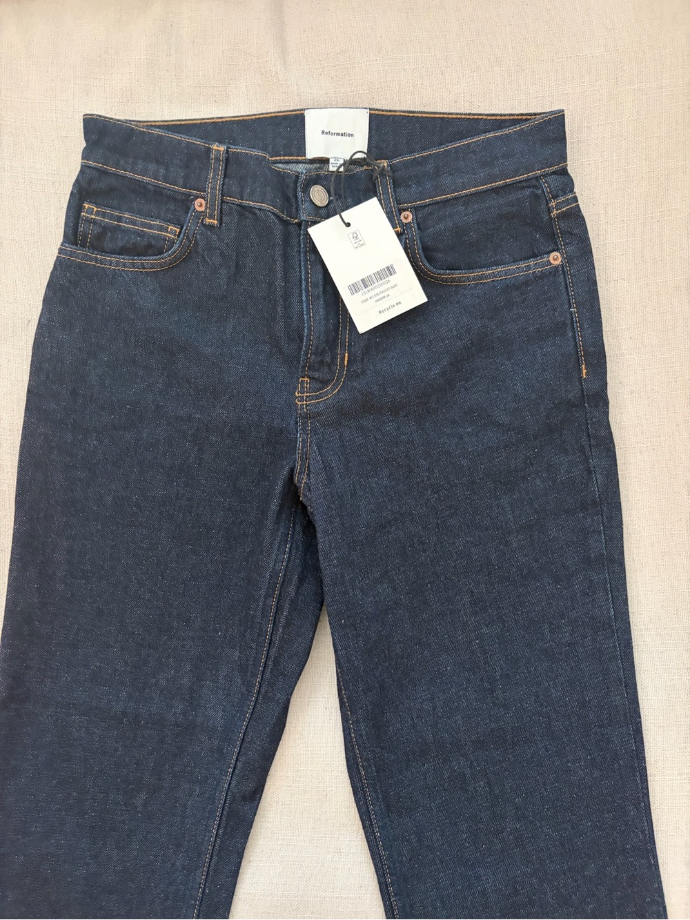 Reformation Greer Mid Rise Straight-Leg Jeans - Picture 2 of 4